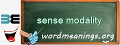 WordMeaning blackboard for sense modality